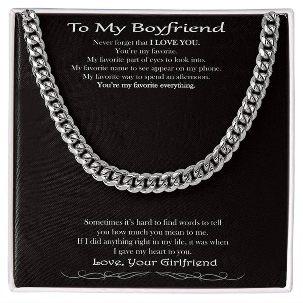 to my boyfriend